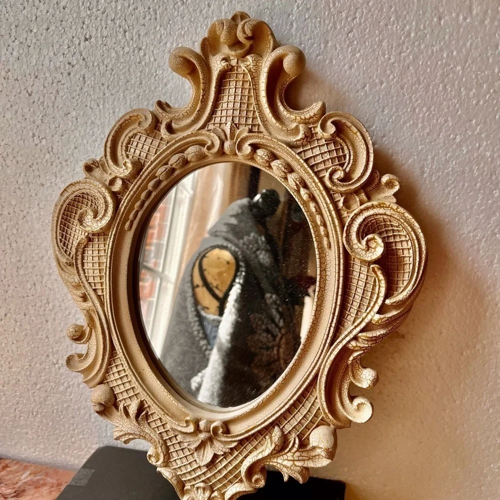 Vintage French Rococo style Oval Mirror wall mirror